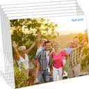 4x6 Acrylic Picture Frames, Set Of 6 Clear Acrylic Frameless Gift for Desktop Display, Standing Picture or Display Sign Holder with Inserts for Home Office - Horizontal