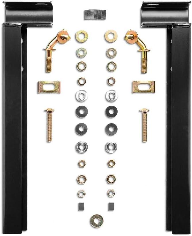 RealTruck BACKRACK Hardware Kit for use w/ 21" Toolbox, Black, No Drill | 30221TB | Fits 2017-2025 Ford F-250/F-350 Aluminum Body