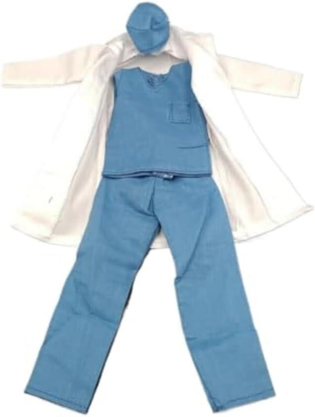 R4-7 1/6 Scale Doctor White Gown Suit Model for 12" Action Figure