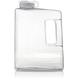 Arrow Home Products 1 Gallon Jug for Cold Drinks - Clear View Plastic Refrigerator Bottle w/Cap, Easy-Pour Spout & Graduated Markings - Made in USA, BPA Free - Ideal for Water, Iced Tea, Juice, Milk