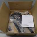 HOME MASTER HARDWARE Wood Gate Hardware Set - Heavy Duty 8" Decorative Strap Hinges and Spring Loaded Latch Kit with Screws for Outdoor Fence Swing Gate Black Finish