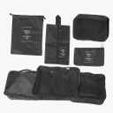 1set Travel Laundry Bags Lightweight Luggage Organizers for Clothes Shoes and Toiletries for Business Trips Vacations and Camping Black
