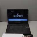 17.5" Portable DVD Player with 15.6" Large HD Screen, 6 Hours Rechargeable Battery, Support USB/SD Card/Sync TV and Multiple Disc Formats, High Volume Speaker, Black