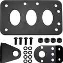 Side Mount License Plate Bracket 7" x 4" Replacement for Harley Davidson Touring Bobber Chopper Honda Kawasaki Suzuki Yamaha (Black)