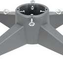 Christmas Tree Stand for Live Tree, Fits up to 8ft Real Tree, Sturdy Christmas Tree Holder with Spike for Real Tree, Xmas Tree Base Stand (Grey)