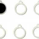 Dog Tag Silencer, Extra Large Silicone Round Protector for Pet ID Tags, 6 Pieces, Clear, Lightweight, Soundless