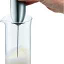 Bodum Schiuma Battery Operated Milk Frother for Coffee, Lattes, Hot Chocolate, Mocha, Cappuccino, Polished Stainless Steel