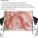 7x5ft Pink Flower Birthday Backdrop Sweet Floral with Butterflies Balloons Photography Background for Baby Girl Newborn 1st 2nd Birthday Baby Shower Cake Smash Decoration Banner