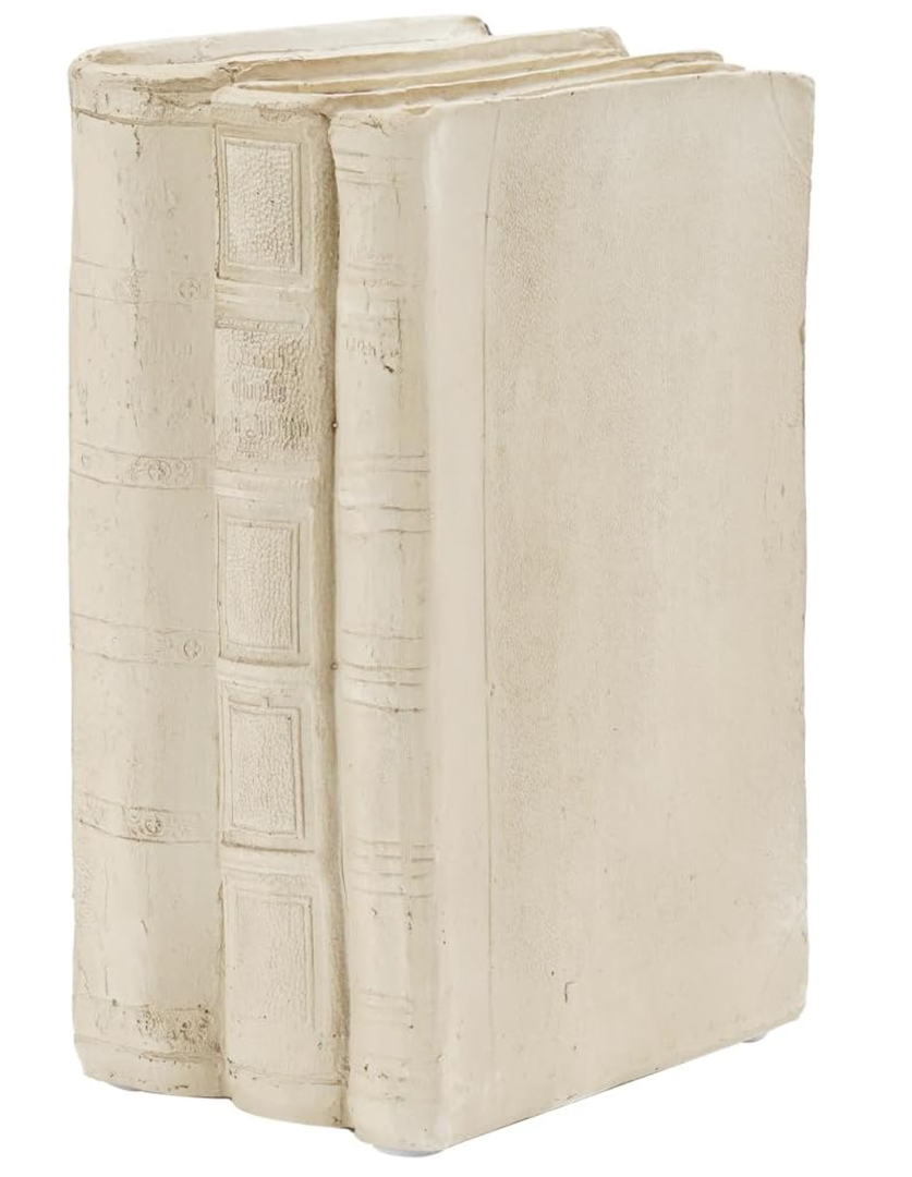 Guichifun Faux Books Living Room Decor - Resin Cute Cream Farmhouse Decor Fake Modern Fashion Decorative Books Set for Office Mantle Shelves Coffee Table Decor 4.2 * 2.7 * 6.2 Inch