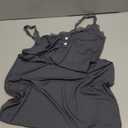 SOLY HUX Women's Nightgowns Soft Sexy Lace Trim Sleep Dress Chemise Pajamas Sleepwear Cami Mini Slip Dresses (Large,Grey)