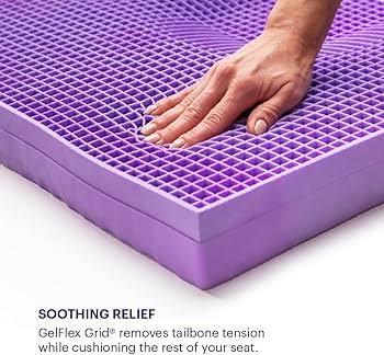 Purple Ultimate Seat Cushion, Large 2.5 Inch Gel Seat Cushion