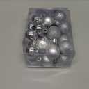 Christmas Ornaments for Xmas Trees,Silver Shatterproof Christmas Ball Ornaments Silver