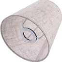Lurrose Small Modern Round Lamp Shade, 5.5x5.5x5 inch Black Linen Cloth, Table Top & Floor Mount, Solid Pattern