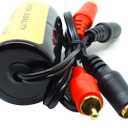 27cm RCA Audio Noise Filter Suppressor, Car Audio Noise Filter with Male and Female Plugs