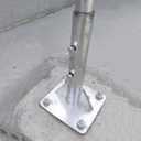 Heavy Duty Steel Pipe Ground Anchor Base, for Umbrella, Flag Pole, Mailbox Post, Fence Post, Etc - Rust-Resistant Mount for Patio, Deck, Concrete (Bolts Not Included) (1, Height 11.8'')