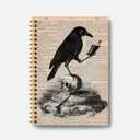Gothic Skull Raven Notebook - Goth Journal, Cool Notebook Journal, Witchy Journal Notebook, Witch Stuff, Gothic Office Supplies, Halloween Notebook, Spiral Notebook 5.5x8.3