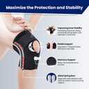 JOMVD Knee Brace for Meniscus Tear, Knee Pain, Adjustable Breathable Knee Support with Side Stabilizers for Arthritis, ACL,MCL, Pain Relief, Injury Recovery, Women and Men,Small