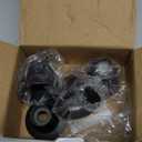 Matte Black 3 Piece Shower Knob and Bath Tub Spout Kit, for Price/Pfister Verve 3 Handles and Tub Shower Faucet, Includes 3× Shower Knob, 3× Flange Base, 1× Tub Spout for 1/2" IPS, 3/4" IPS Pipe