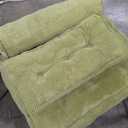 MAXYOYO Folding Sofa Bed, Convertible Sleeper Chair with Pillow Foldable Matress, Portable Fold Out Chair Bed Comfy Floor Sofa Lounge for Living Room Bedroom (Single, Green)