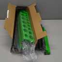 Magnetic Socket Organizer Set, 6-piece 1/4", 3/8", 1/2" SAE & Metric Sockets Holder, Drive Socket Trays, Storage Tool Box, Holding 143 Slots, Soft Rubber Covering Black Green Tools