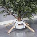 Blissun Christmas Tree Stand for Real Trees, Fits up to 8FT, Xmas Tree Holder and Base Stand, White