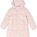 Amazon Essentials Girls and Toddlers' Long Heavyweight Hooded Puffer Jacket (4T, Light Mauve)