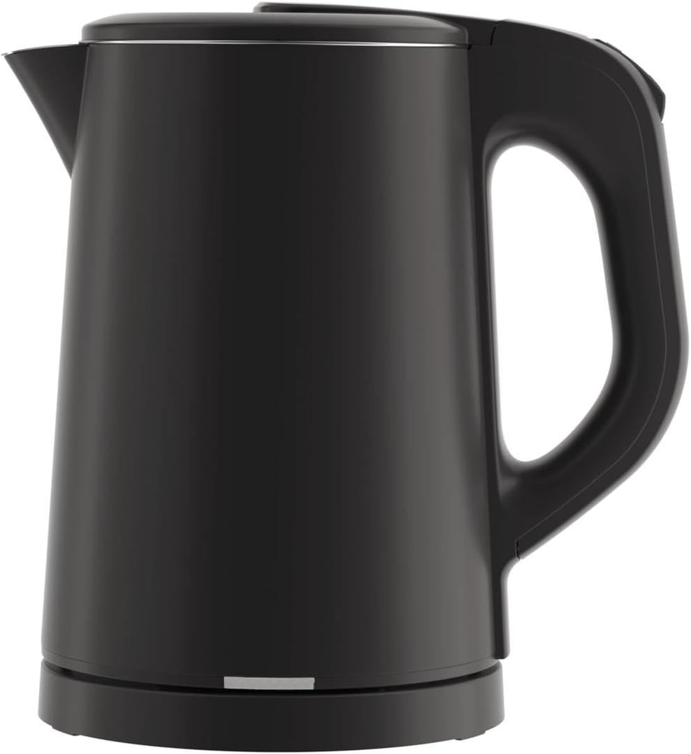 0.8L Travel Electric Kettle Small 900W Fast Boiling Water Heater, Double Wall 304 Stainless Steel Portable Mini Hot Water Boiler with Auto Shut-Off and Boil Dry Protection