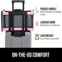 GORILLA GRIP Cat Carrier Travel Bag Up to 15 Lbs, Soft Collapsible Small Dog Carriers, Top and Side Entry Breathable Mesh, Grip Feet on Underside, Cozy Washable Waterproof Pad, Portable Kennel, Pink (17.0"L x 11.0"W x 11.0"H)