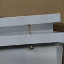 Forbena Gold Floating Shelves for Wall Decor Set of 3, Bathroom Shelves Over Toilet, Modern Display Wall Shelf with Guard Rail for Living Room Bedroom Organizers and Storage  White and Gold