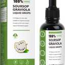 2 P100% Pure Organic Soursop Extract, Organic Soursop Extract, Herbal Goodness, Sugar/Gluten Free (1PCS*60ML)