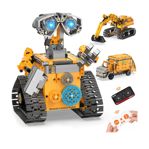 Robot Building Kit Toys for Boys Age 8-12 with 700 Pcs, 3 in 1 Robotics Excavator Garbage Truck with App & Remote Control, Coding Robot Building Set, Birthday Gifts for 8-14 Years Old Boys