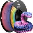 Creality 3D Printer Filament 1.75mm, Rainbow Upgrade PLA+ Filament Strong Toughness No-Tangling Vacuum Packaging 3D Printing Filament Fit Most 3D Printers, 1kg Spool, Accuracy +/- 0.02mm, Multi-Color