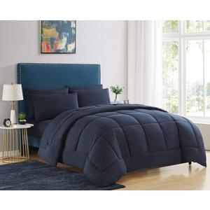 Sweet Home Collection Down Alternative Comforter All Season Warmth Luxurious Plush Loft Microfiber Fill Duvet Insert Bedding, Full, Navy Sweet Home Collection Down Alternative Comforter All Season Warmth Luxurious Plush Loft Microfiber Fill Duvet Insert Bedding, Full, Navy