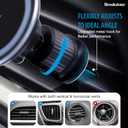 Brookstone Magnetic Car Phone Holder Mount for Car - Glass Panel Design, Magsafe Car Mount for iPhone 15 14 13 Pro Plus Max Mini & All Phones - Hands Free Car Mount with Wireless Charging Support