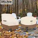 ANartcle Patio Coffee Table Cover, 600D Waterproof Heavy Duty Rectangular Outdoor Table Cover,Patio Furniture Covers,48 x 28 x 16 inch,Beige&Brown.