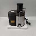 Qcen Juicer Machine, 800W Centrifugal Juicer Extractor with Wide Mouth 3 Feed Chute for Fruit Vegetable, Easy to Clean, Stainless Steel, BPA-free (Black)