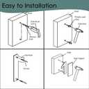 Cobata Modern House Numbers-10 Inch High Stainless Steel Home Address Numbers/Floating Appearance/Easy to Install/Black/Number 9