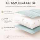 CozyLux Queen Comforter Set, 7 Pieces Ice Blue Seersucker Bed in a Bag