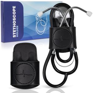 Stethoscope Holder Hip Clip, Stethoscope Accessories, Holster for Scrubs, White Coats, Belts - Essential for Doctors, Nurses, EMTs, Medical Students, Black