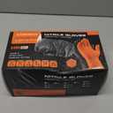 ANBOSON 10mil Heavy Duty Nitrile Gloves Large Black Disposable Rubber Gloves with Diamond Grip Anti Chemical Puncture Resistant Mechanics Guantes for Men/Auto repair/Cooking/Food Grade-Latex Free-100