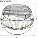Multi-Level Grate for Big Green Egg Large,Kamado Joe Classic Charcoal Grill
