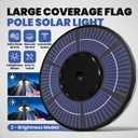 Heavy Duty 25 FT Flag Pole with Solar Light, Extra-Thick Aluminum, 100 MPH Wind Resistant, Includes 5x3 ft Nylon Embroidered Flag, Waterproof FlagPole Kit for Outside House
