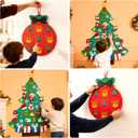2 x Abakuku 3FT DIY Felt Christmas Tree Set with Games for Kids Toddlers Wall Hanging Decorations Felt Craft Kits,Wall Hanging Xmas Christmas Decorations
