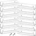 Blulu 16 Packs 14 Inch Acrylic Floating Shelf Wall Mounted Invisible Acrylic Shelf Ledge Floating Bookshelf for Living Room Office Bedroom Bathroom Kitchen Decoration Space Save