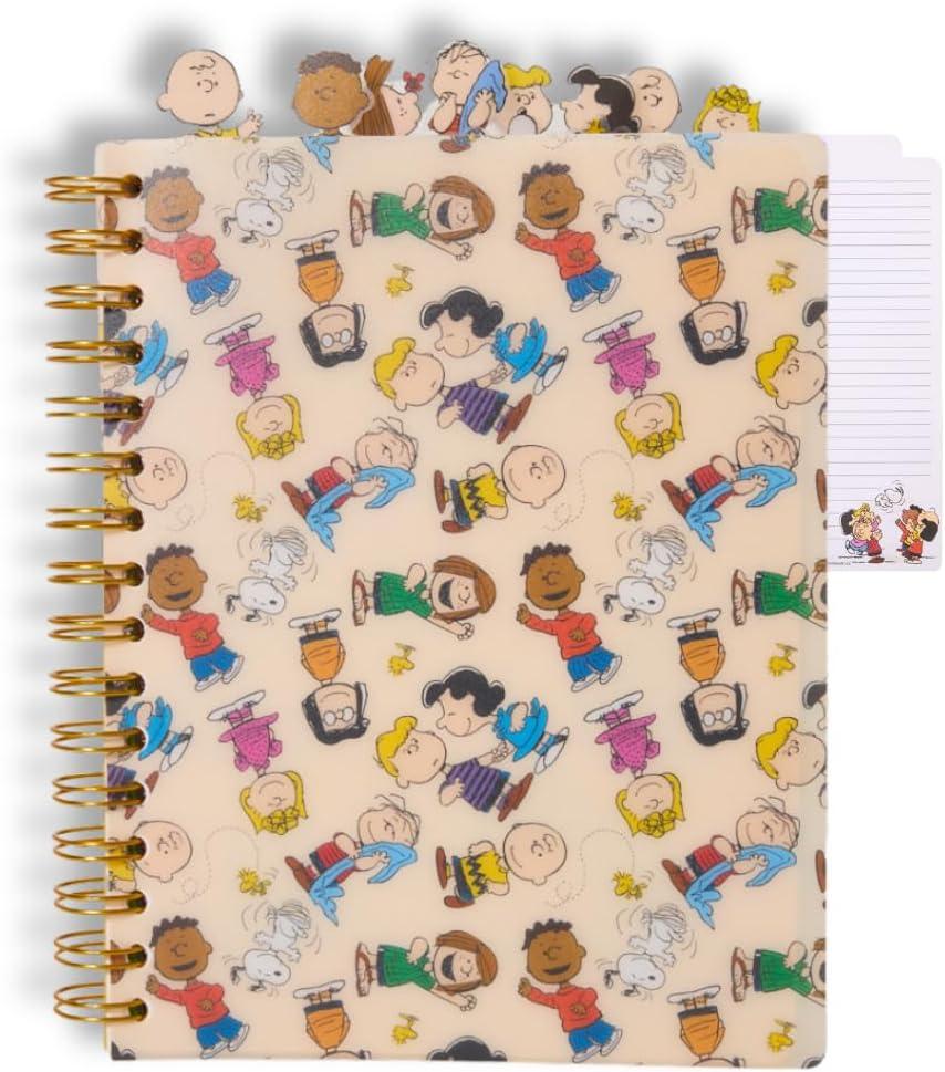 Peanuts Gang Journal Notebook, Spiral Bound, 144 Lined Pages, 8 x 7 inches Peanuts Snoopy Charlie Brown