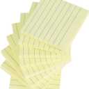 Vanpad Lined Sticky Notes 3x3 Inches, Light Yellow Ruled Self-Stick Pads, Easy to Post for Home, Office, Notebook, 8 Pads/Pack