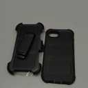 for iPhone 16e Case with Belt Clip Holster,iPhone 17e Case w/Screen Protector X2,Heavy Duty Shockproof Drop Protection Military Grade 2-Layers Rugged Durable Phone Cover for Apple 16e 17e(Black Orange)