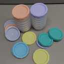 Yomarket 12pcs 4 oz Plastic Containers with Screw Lids, Reusable 1/2 Cup Small Food Storage Containers, Leakproof, Microwave Dishwasher Freezer Safe, with Pen and Brush