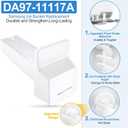 Upgraded DA97-11117A Refrigerator Ice Bucket Compatible with Samsung Ice Maker Replacement RFG297AARS RF4287HARS RF4289HARS RF4267HARS RFG297HDWP RFG297HDRS RF267ABRS RFG296HDRS Ice Maker Tray Parts