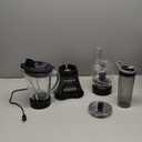 Hamilton Beach Blender and Food Processor Combo for Shakes & Smoothies, With 3 Cup Electric Food Chopper Attachment, 40 oz Glass Jar, Blender Travel Cup, 700 Watts Peak Power, Gray & Black (58163)